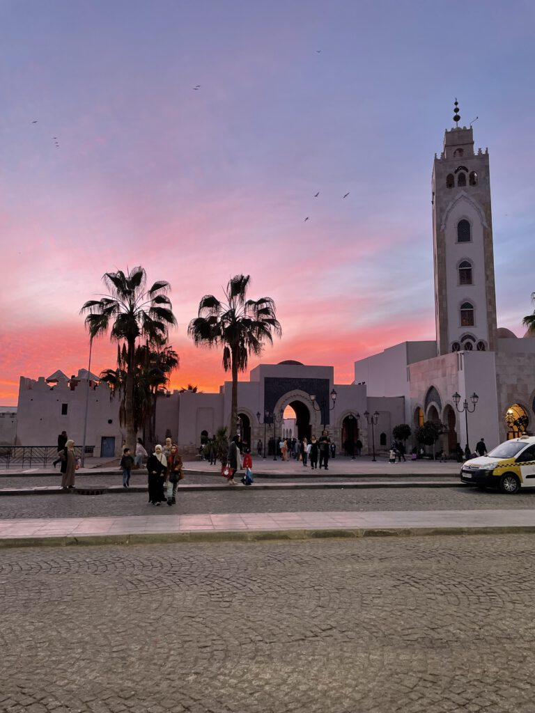 The Agadir Market at sunset